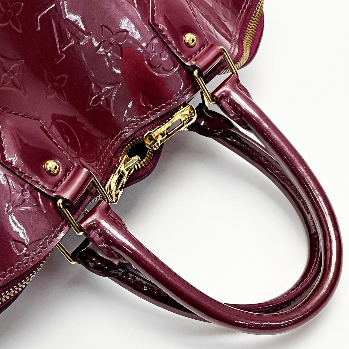 Louis Vuitton Vernis Alma GM M91687 Rouge Fauvist Padlock Key X 2