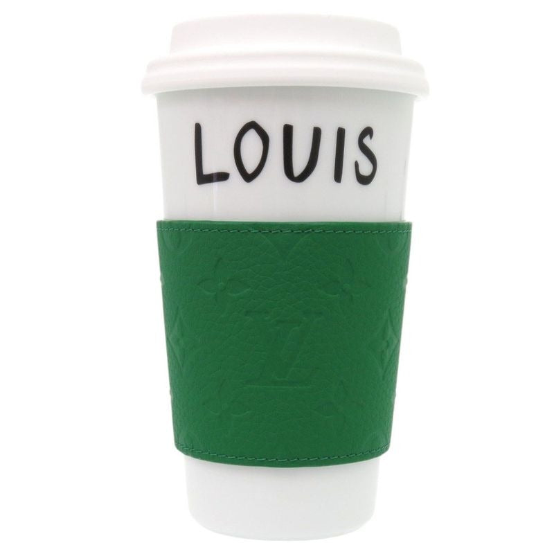 Louis Vuitton Cup Tumbler Monogram Gi0909 Canvas Porcelain White