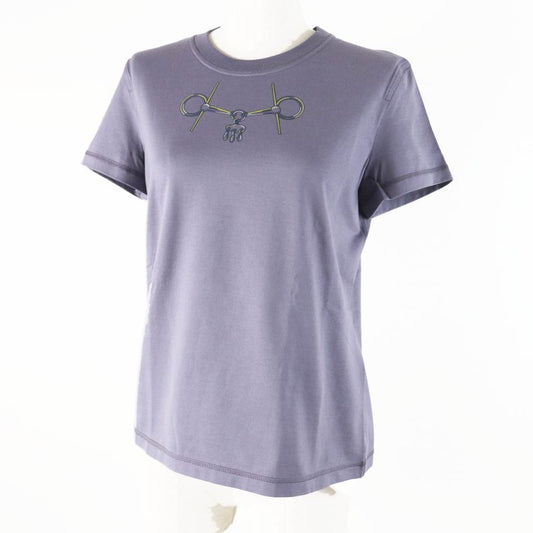 Hermes 24AW 4h4643da Cartouche Mole Gris Nuage Short-sleeved T-shirt 36 Made