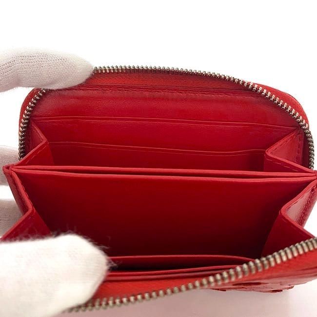 Bottega Veneta Coin Case Ec22965 Red Intrecciato