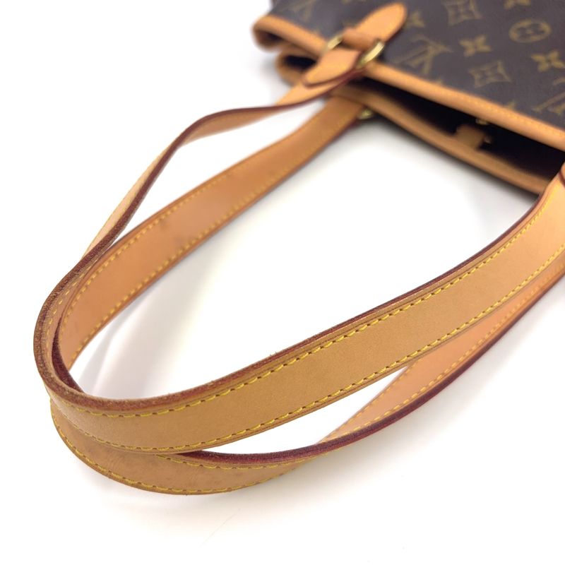 Louis Vuitton Batignolles Vertical Monogram Leather X PVC Brown Tote Bag M51153