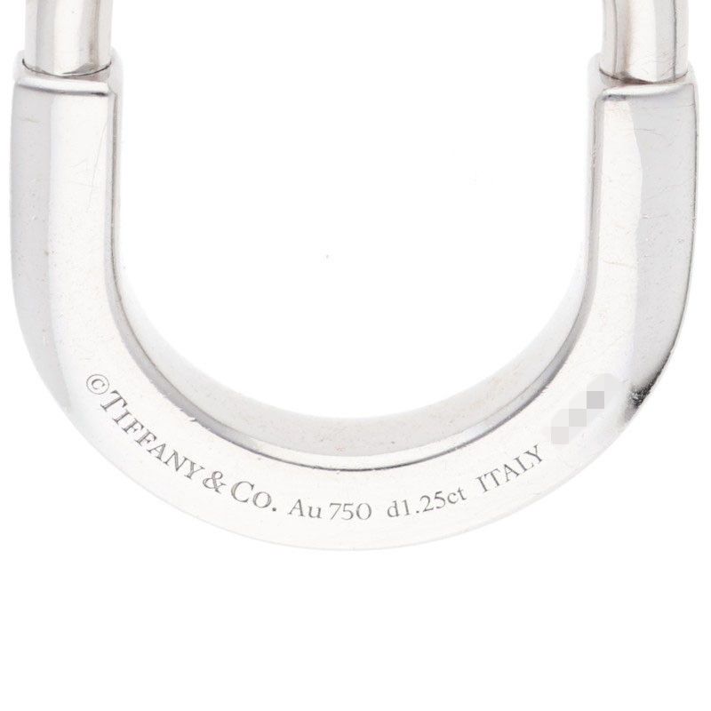 Tiffany & Co Lock 18K White Gold Diamond Necklace Men's