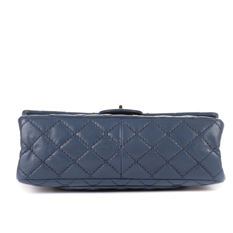 Chanel255 Double Flap Cobalt Calfskin Leather A
