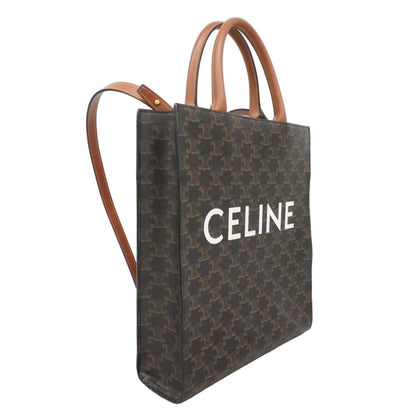 Celine Tote Trio Vertical Cover Brown Black Gold 2-Way — view 2