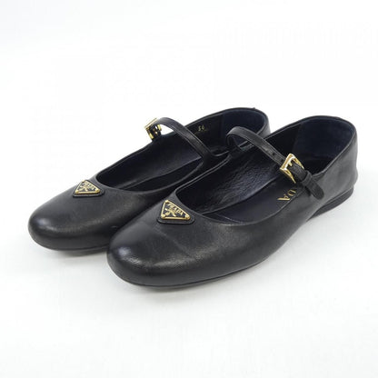 Prada Triangle Logo Flat Shoes — view 3