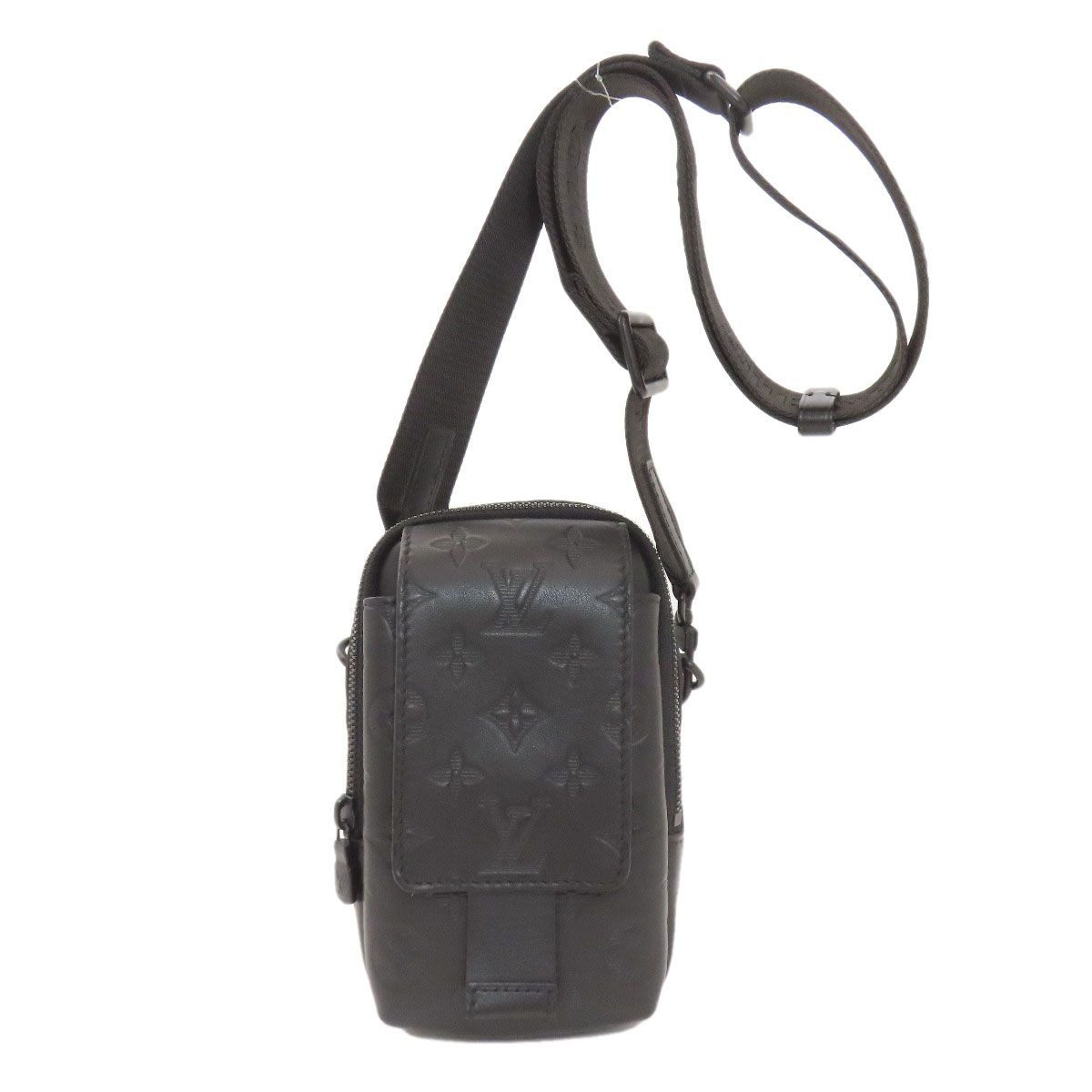 Louis Vuitton Double Phone Pouch Shoulder Bag Monogram Shadow