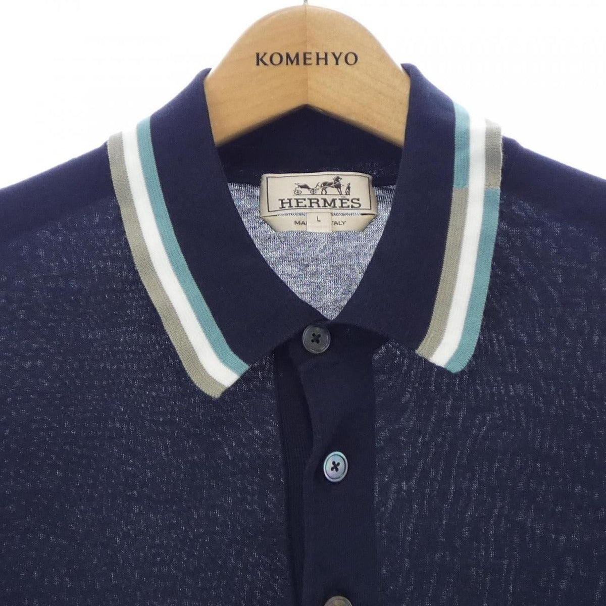 Hermes Polo Shirt Navy — view 5