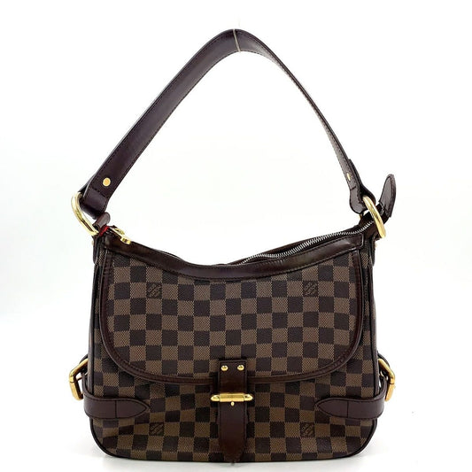 Louis Vuitton High Bali Damier Ebene Leather Brown Shoulder Bag Gold