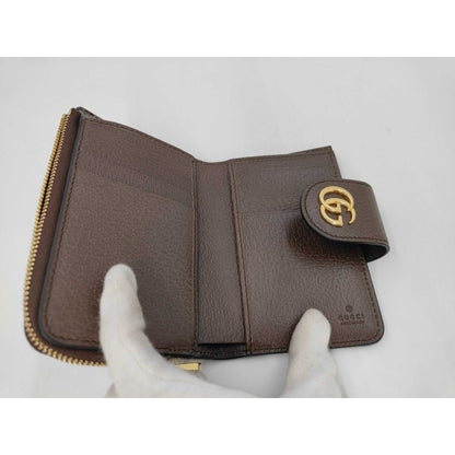 Gucci Bifold Wallet Ophidia Brown Beige GG Supreme Leather Gold — view 5