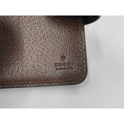 Gucci Bifold Wallet Ophidia Brown Beige GG Supreme Leather Gold — view 6