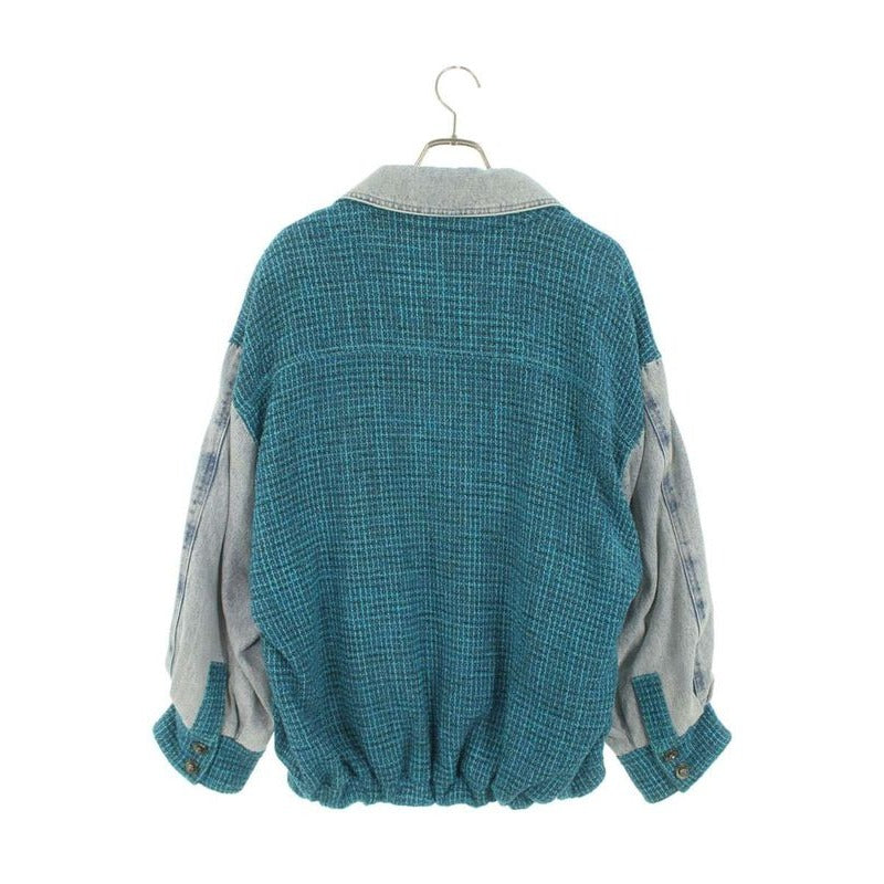 Chanel Tweed Denim Switched Blouson Jacket 40 — view 2