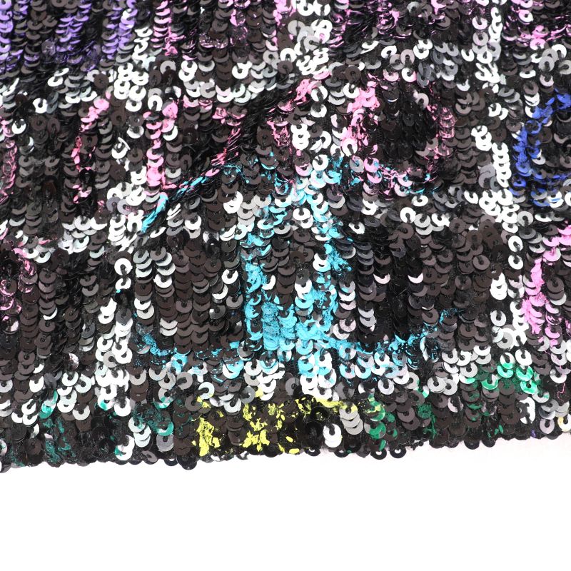 CHANEL 22A P73122 Lined With 100% Silk Sequins With Coco Mark Plate Knee-length