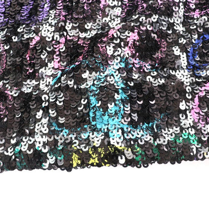 CHANEL 22A P73122 Lined With 100% Silk Sequins With Coco Mark Plate Knee-length