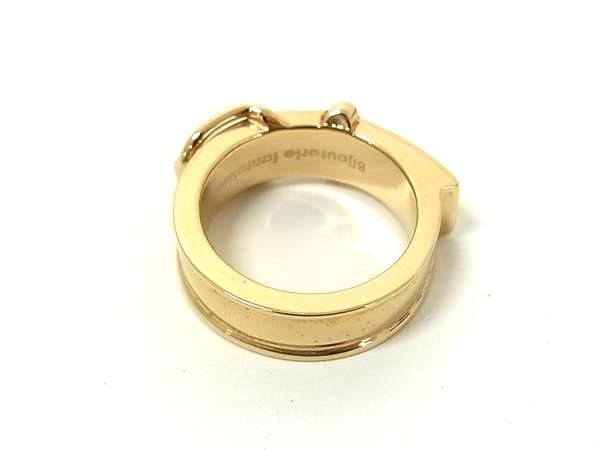 Hermes Santure Belt Motif Scarf Ring Scarf Clasp Ladies Gold Fg9724