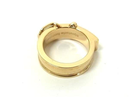 Hermes Santure Belt Motif Scarf Ring Scarf Clasp Ladies Gold Fg9724