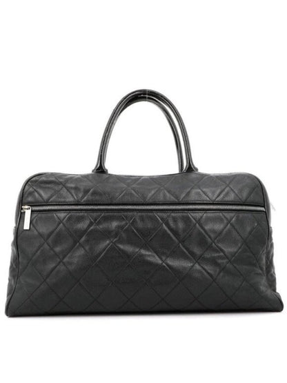 Chanel CC Caviar XL Travel Bag Bowler Tote Weekender Boston Duffle