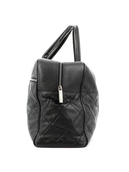 Chanel CC Caviar XL Travel Bag Bowler Tote Weekender Boston Duffle