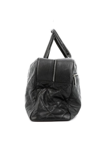 Chanel CC Caviar XL Travel Bag Bowler Tote Weekender Boston Duffle