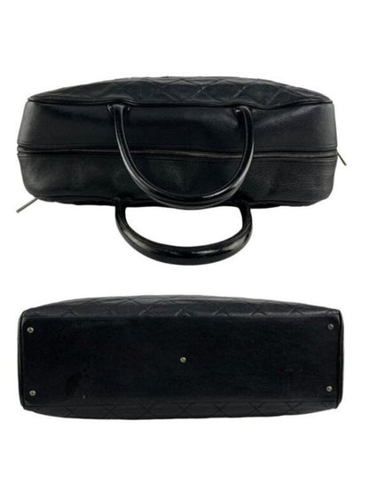 Chanel CC Caviar XL Travel Bag Bowler Tote Weekender Boston Duffle