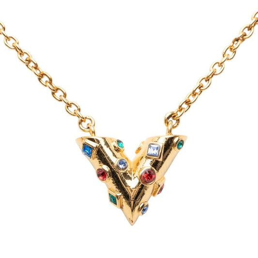 Louis Vuitton Collier Essential Planet Pendant Necklace Gold Plated