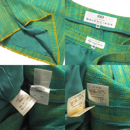 Balenciaga Vintage Skirt Setup Size 40 Jacquard Collarless Jacket Tight Skirt