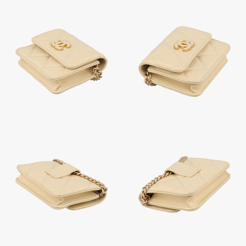 CHANEL  Matelasse Mini Trendy CC Yellow Lambskin Ap2637 31890979