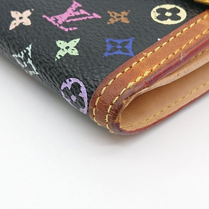 Louis Vuitton Multicolor Folded Wallet Porte Monet Vieux Carte Cles Di Black