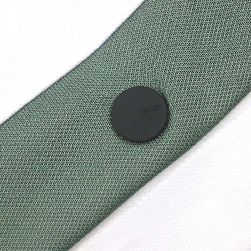  Fendi Fab557 FF Logo 2WAY Jersey Track Pants Green Black White S Made In