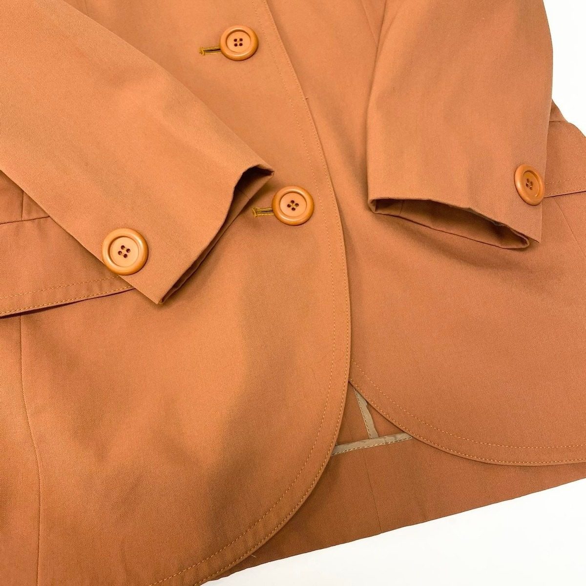 Dior Collarless Jacket Wool 7 Sizes Orange — view 6
