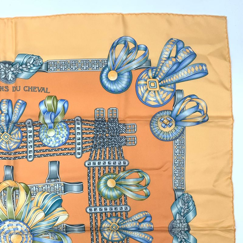 Hermes Carre 90 LES Rubans DU Cheval Horse Ribbon Scarf With Box