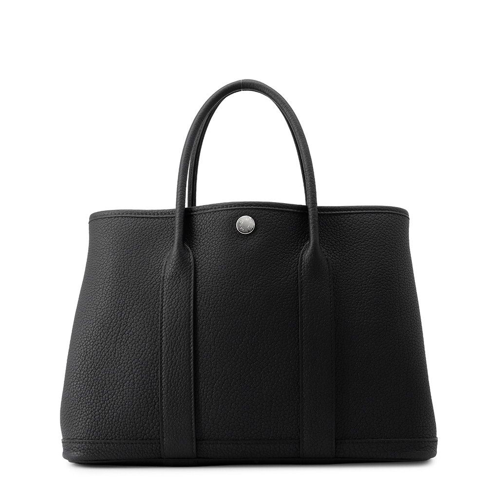 Hermes Tote Garden Party TPM Black Silver Negonda