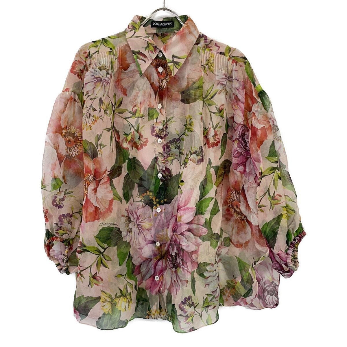 Dolce & Gabbana Floral Print Silk Oversize Shirt 42