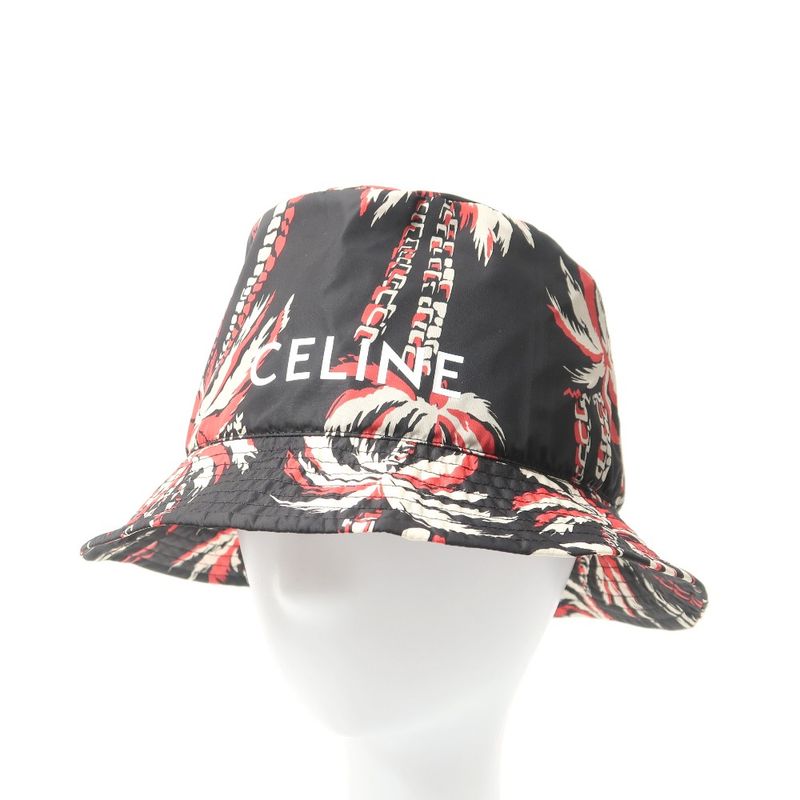 Celine Hat Size S Aloha Palm Tree Nylon Bucket Hat Made In France 20250611