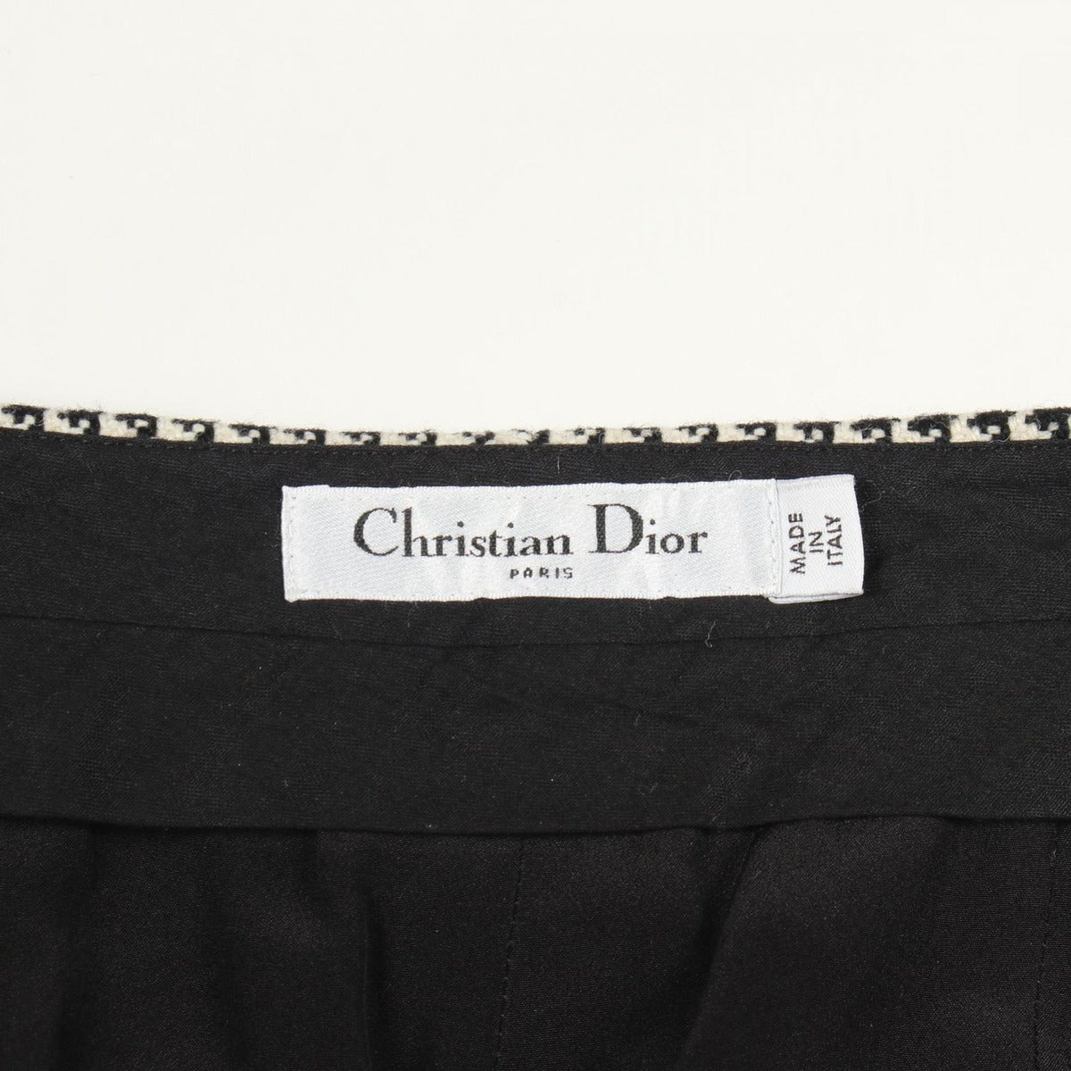 Dior Pants Houndstooth Wool Black. Ivory — view 3