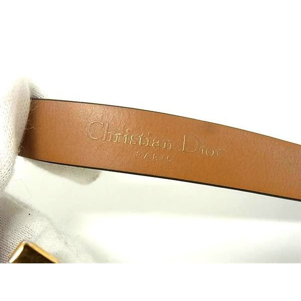 Christian Dior Bracelet Black Leather Logo Turnlock — view 2