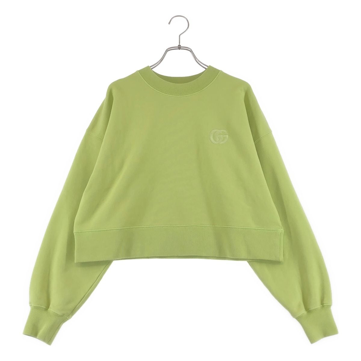 Gucci Embroidered Cotton Jersey Sweatshirt XS Green