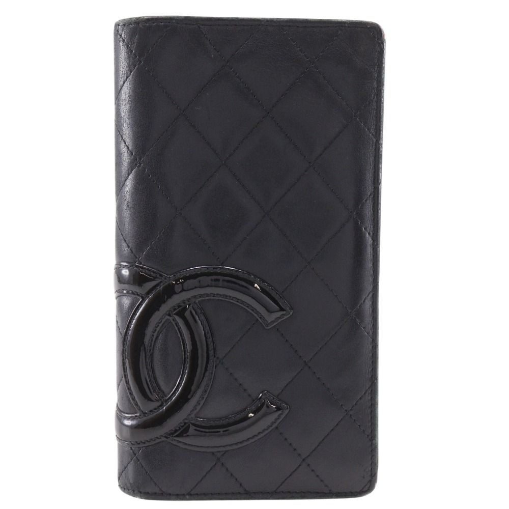 Chanel Cambon Line Bifold Calf Black Wallet