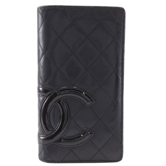 Chanel Cambon Line Bifold Calf Black Wallet