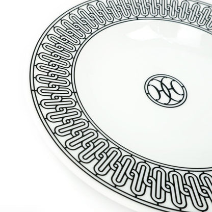 Hermes Soap Plate H DECO White Black Dish Pottery H Deco Ash Deco