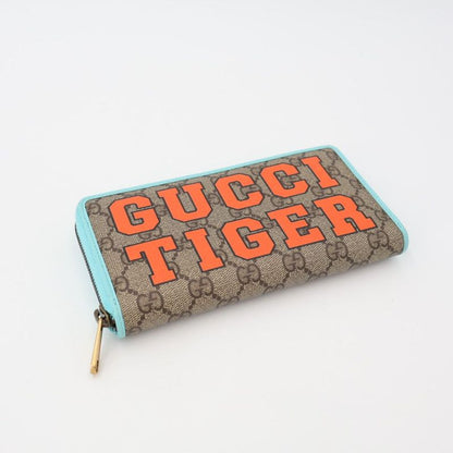 Guccitaiga - GG Supreme Zip Around Wallet 673003 Men's Women's Round Zipper