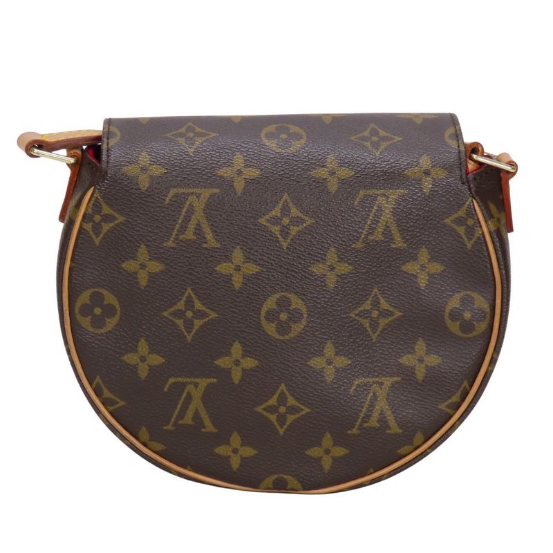 Louis Vuitton Shoulder Bag Tan Blanc M51179 Monogram Nubuck Brown Gold Hardware