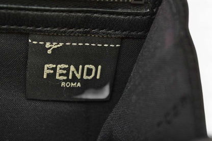 Fendi Wallet Fendi Bifold Long Wallet Leather Women Men FF Embossed Black 7m0264