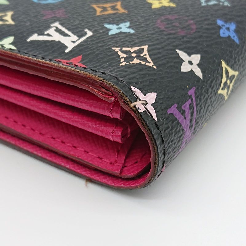 Louis Vuitton Multicolor Sarah Long Wallet Monogram Black