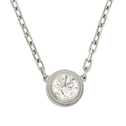 Cartier D'amour Diamond Necklace LM 18K White Gold 750 White Gold With Diamond