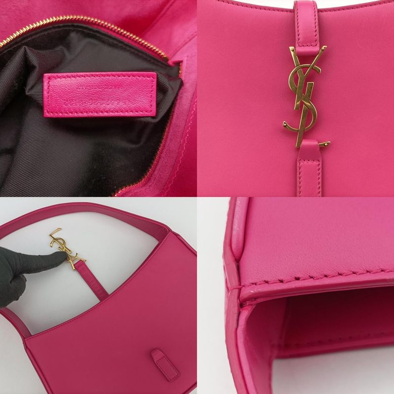 Yves Saint Laurentyves Saint Laurentle 5 A 7 Mini Hobo Rose Redleather 657228plb