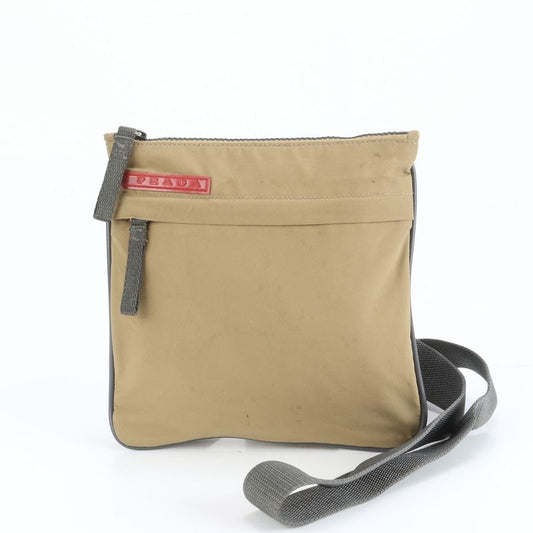Prada Sport Shoulder Bag Crossbody Messenger 4va032 Beige Business Commuter