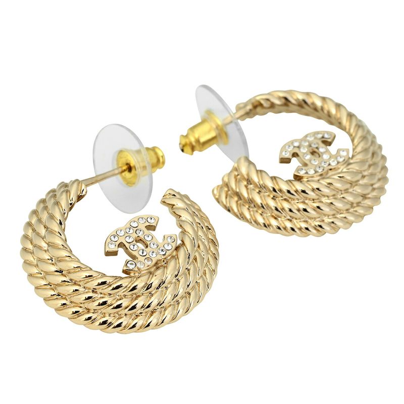 Chanel Earrings Hoop Earrings Gold