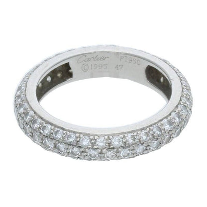 Cartier Pt950 Pave Diamond Ring Size 6