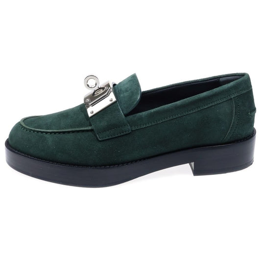 Hermes Hot Kelly Buckle Loafers Suede Shoes