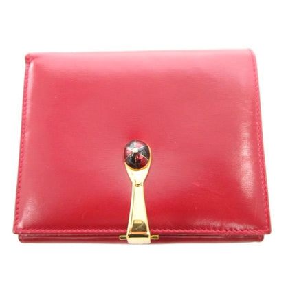Gucci Bifold Wallet Compact Leather Red FF GY18